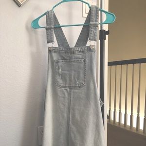 denim overall dress